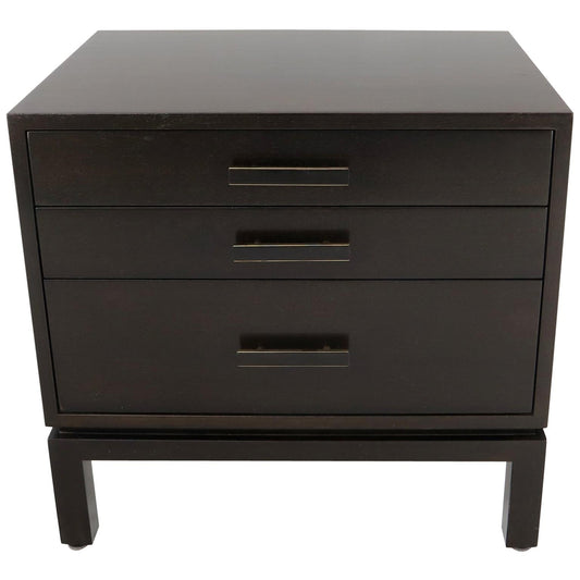 EstablishedLines Harvey Probber 3-Drawer Nightstand Ebonized Espresso Mahogany