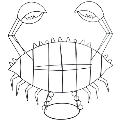EstablishedLines Large Room Size Wire Crab Sculpture John Risley Decor