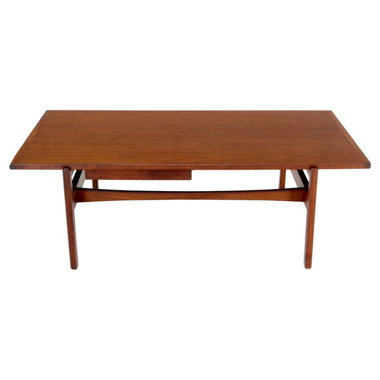 EstablishedLines One Drawer Rectangle Shape Teak Danish Mid-Century Modern Coffee Table