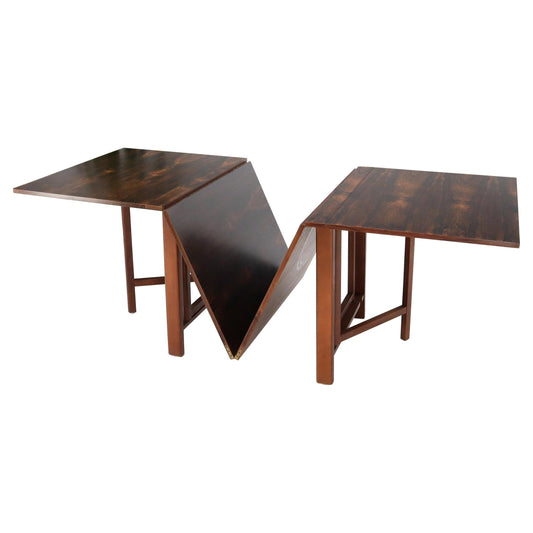 EstablishedLines Danish Mid-Century Modern Rosewood Gate Leg Maria Dining Table Bruno Mathsson