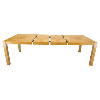 EstablishedLines Parson Burl Walnut Rectangle Lane Furniture Dining Table w/ Two Leaves Mint!