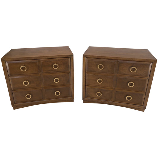 EstablishedLines Pair of Gibbings Widdicomb Solid Brass Ring Drop Pulls Bachelor Chests Dressers