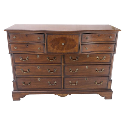 EstablishedLines Banded Top Mahogany Inlayed Bracket Feet 11 Drawers Dresser Credenza MINT!