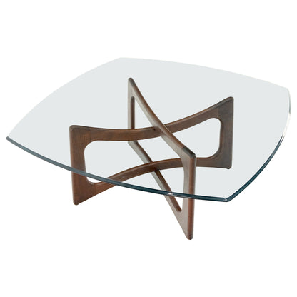 EstablishedLines Danish Mid Century Adrian Pearsall Oiled Walnut Rounded Square Coffee Table MINT