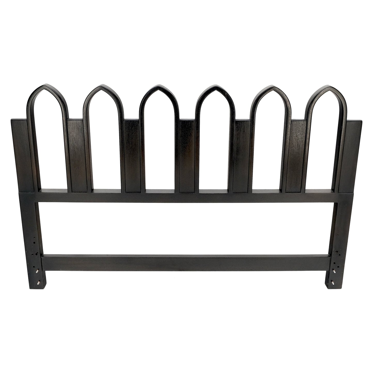 EstablishedLines Harvey Prober Ebonized Solid Mahogany Lacquered Queen Size Headboard Bed Mint!