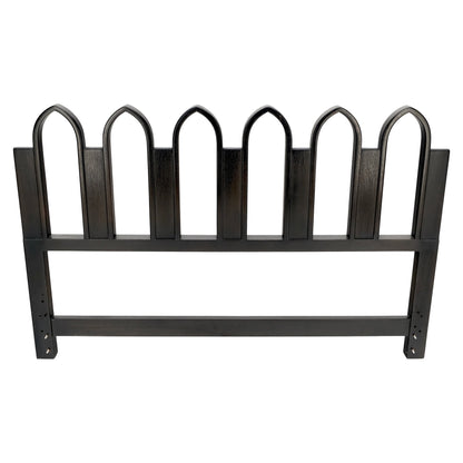 EstablishedLines Harvey Prober Ebonized Solid Mahogany Lacquered Queen Size Headboard Bed Mint!