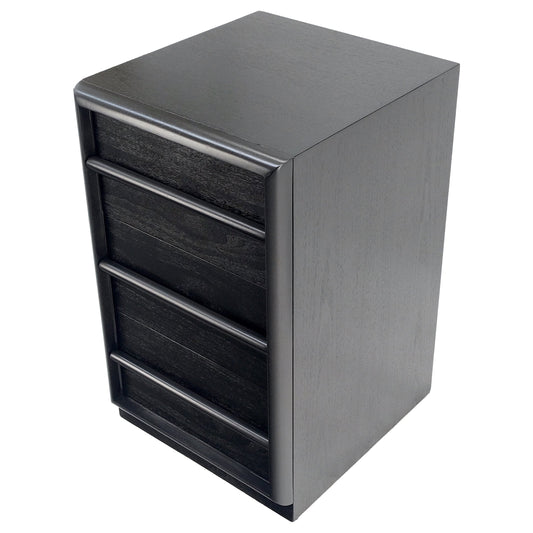EstablishedLines Gibbings for Widdicomb Black Lacquer 3 Drawer Bachelor Chest Narrow Dresser Mint