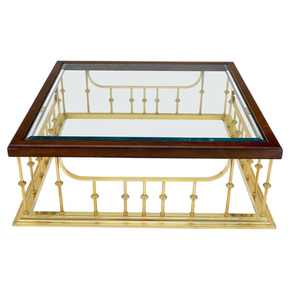 EstablishedLines Fireplace Area Style Metal Base Midcentury Square Glass Top Coffee Table Mint!