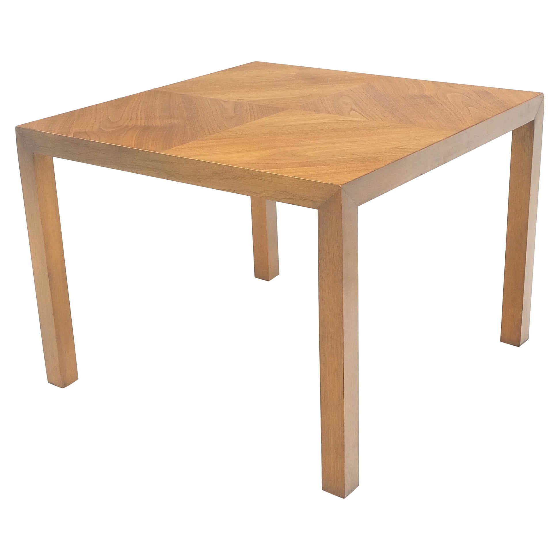 EstablishedLines Light Walnut Square Mid-Century Modern Side End Table Mint!