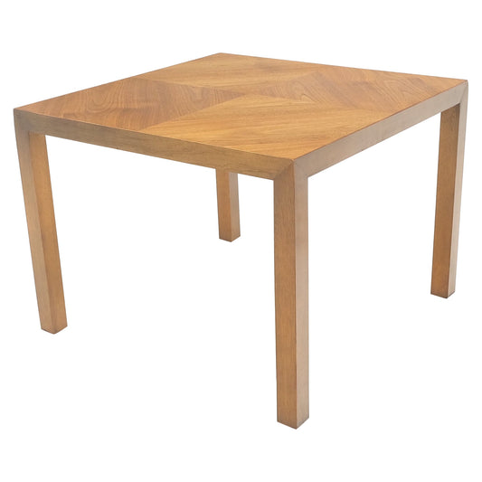EstablishedLines Light Walnut Square Mid-Century Modern Side End Table Mint!