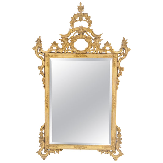 EstablishedLines Fine Rococo Style Large 53x40 Wall Mirror Rococo Style Made in Italy Mint