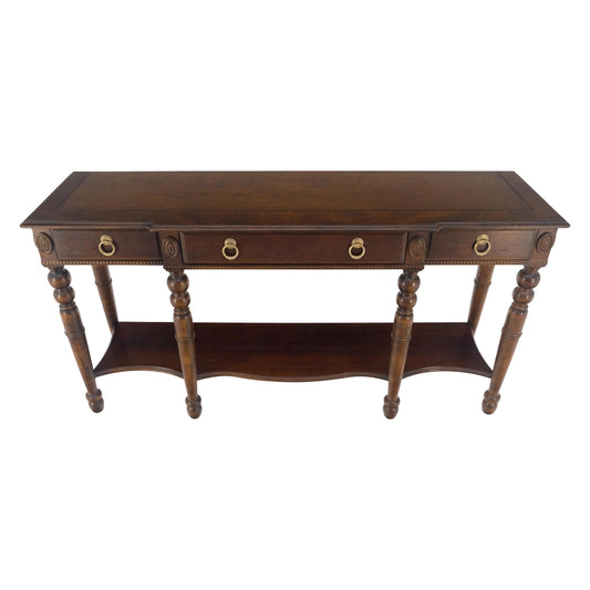 EstablishedLines Spanish Colonial Style 3 Drawers 60" Wide Console Table Credenza Brass Pulls