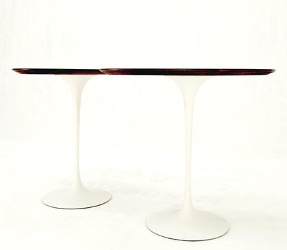 EstablishedLines Pair of Knoll Saarinen Oval Walnut Tulip Side End Tables Stands Mint!