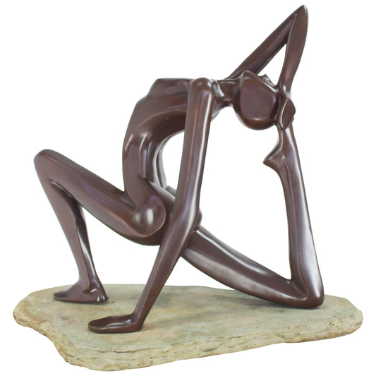 Large Abstract Sculpture of Stretching Nude Gymnast