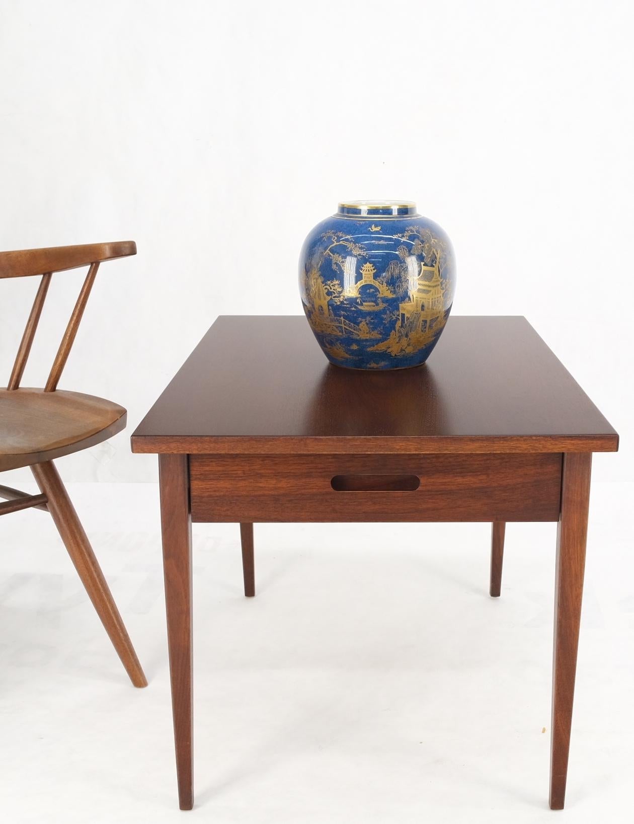 EstablishedLines Knoll Risom One Drawer Oiled Walnut Tapered Legs End Side Table Stand Decor Mint