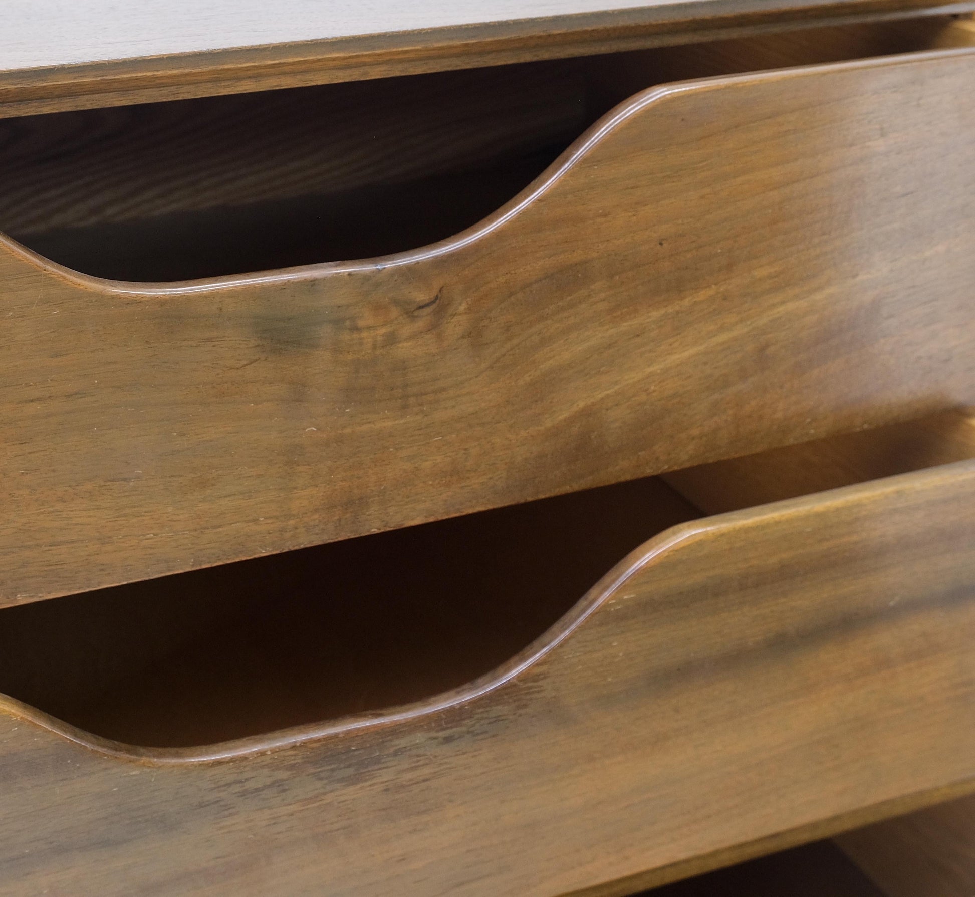 EstablishedLines American Walnut Two Part Dresser High Chest W Tambour Door Compartment Mint!