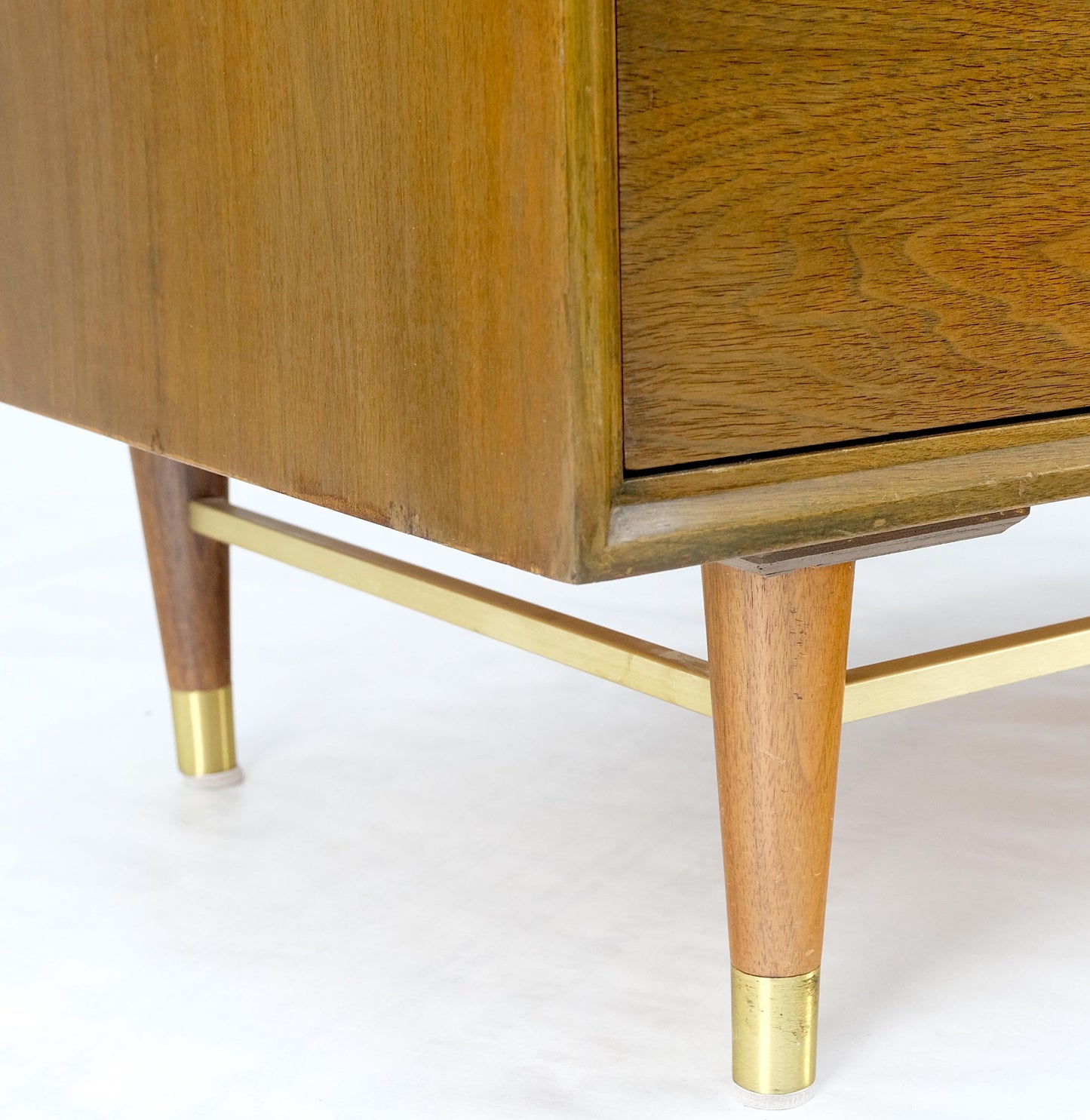 EstablishedLines American Walnut Two Part Dresser High Chest W Tambour Door Compartment Mint!