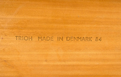 EstablishedLines Danish Mid Century Modern Compact Rectangle Solid Teak Legs Coffee Table MINT