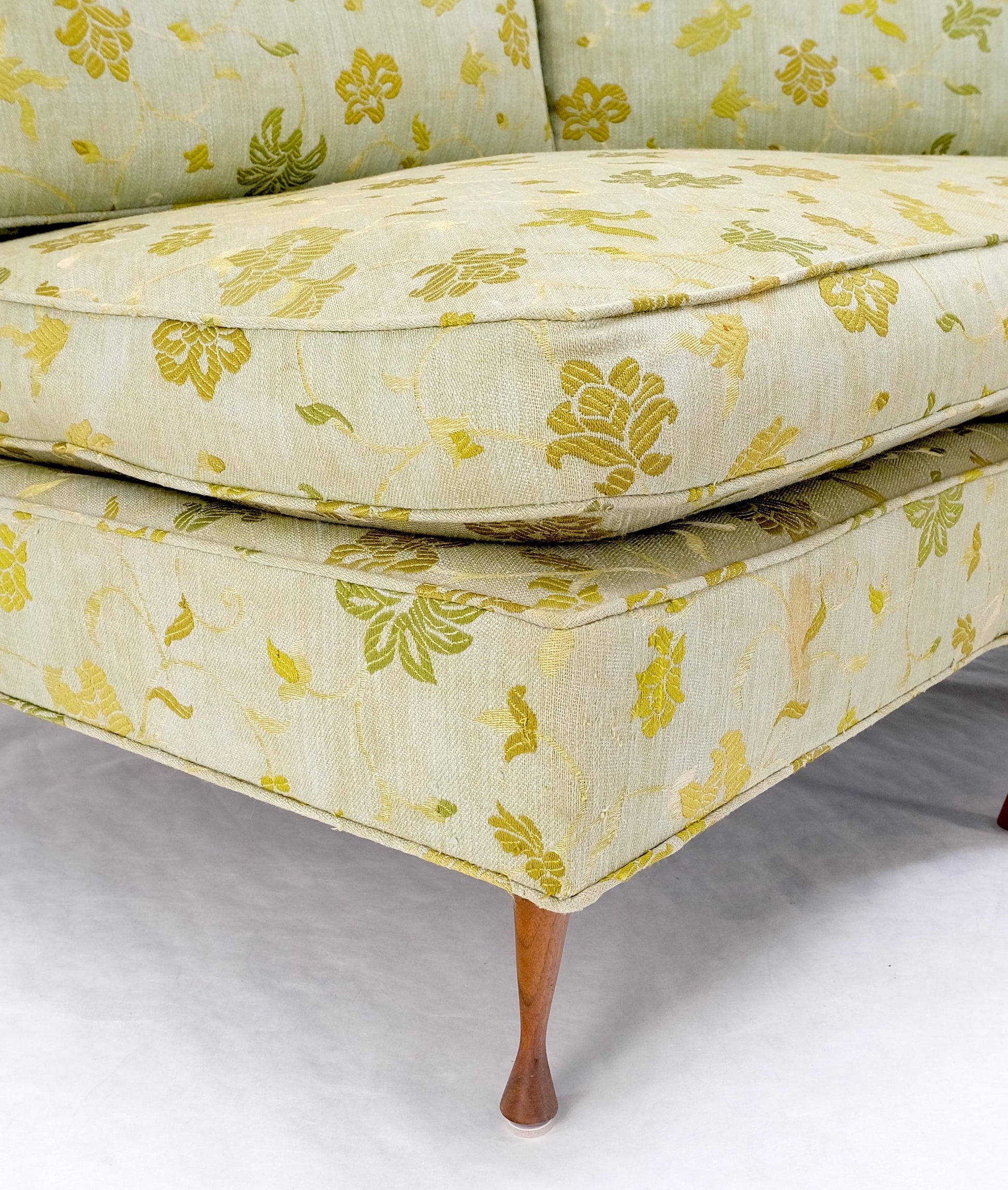 EstablishedLines Wrap Around Mid-Century Modern Sofa W Pair Matching Marble Top Tables Mint!