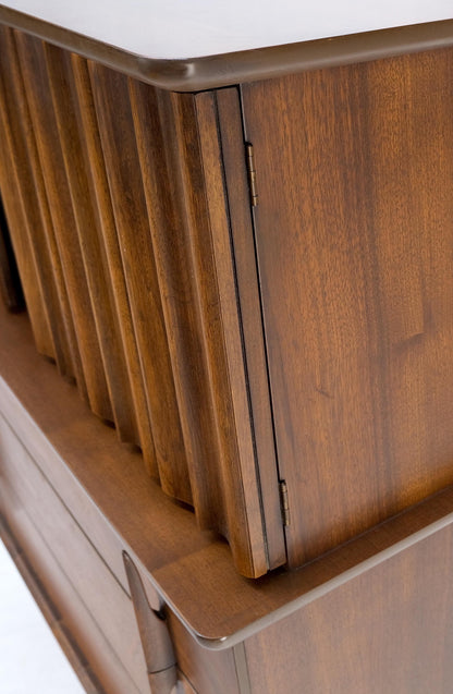 EstablishedLines American Mid-Century Modern Walnut Sculptural 7 Drawers High Chest Dresser Mint!