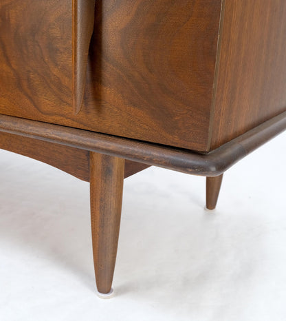 EstablishedLines American Mid-Century Modern Walnut Sculptural 7 Drawers High Chest Dresser Mint!