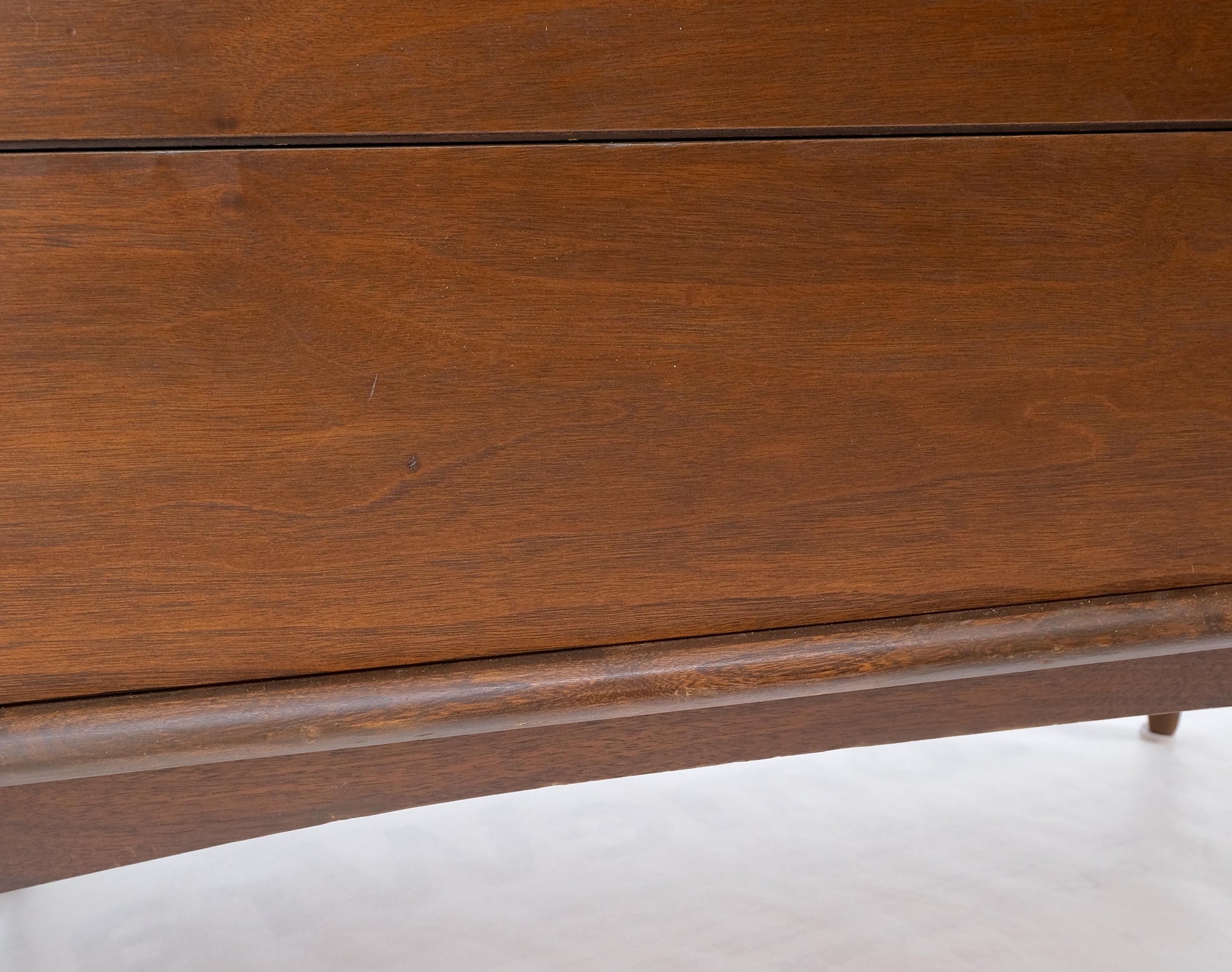 EstablishedLines American Mid-Century Modern Walnut Sculptural 7 Drawers High Chest Dresser Mint!