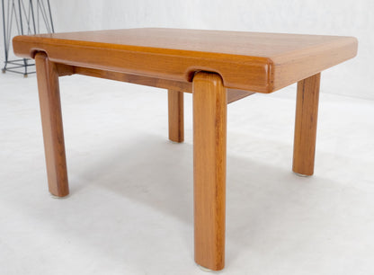 EstablishedLines Danish Mid Century Modern Solid Teak Legs Compact Rectangle Coffee Table MINT!