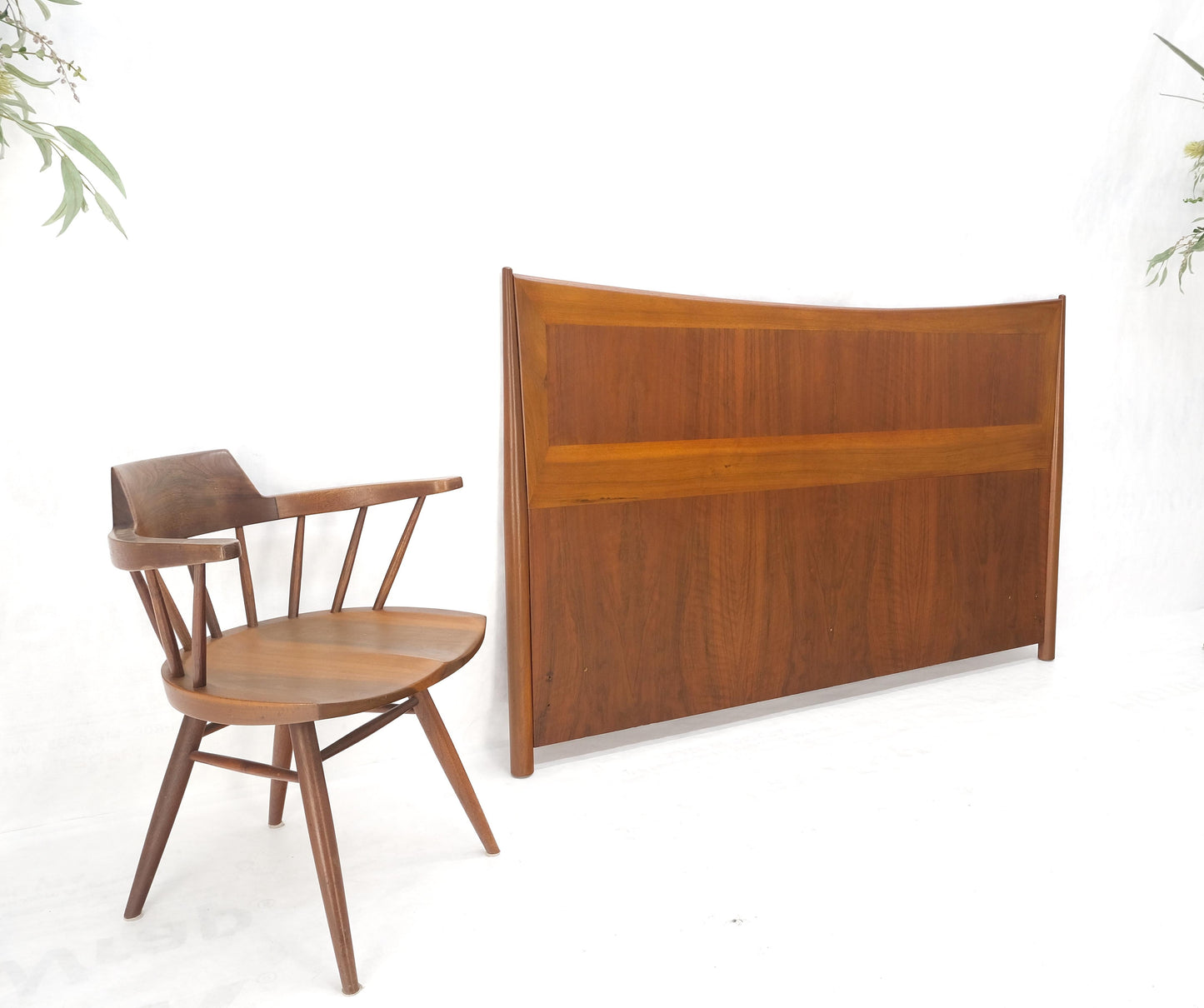 Mid Century American Modern Drexel Walnut Queen Size Bed Headboard MINT!