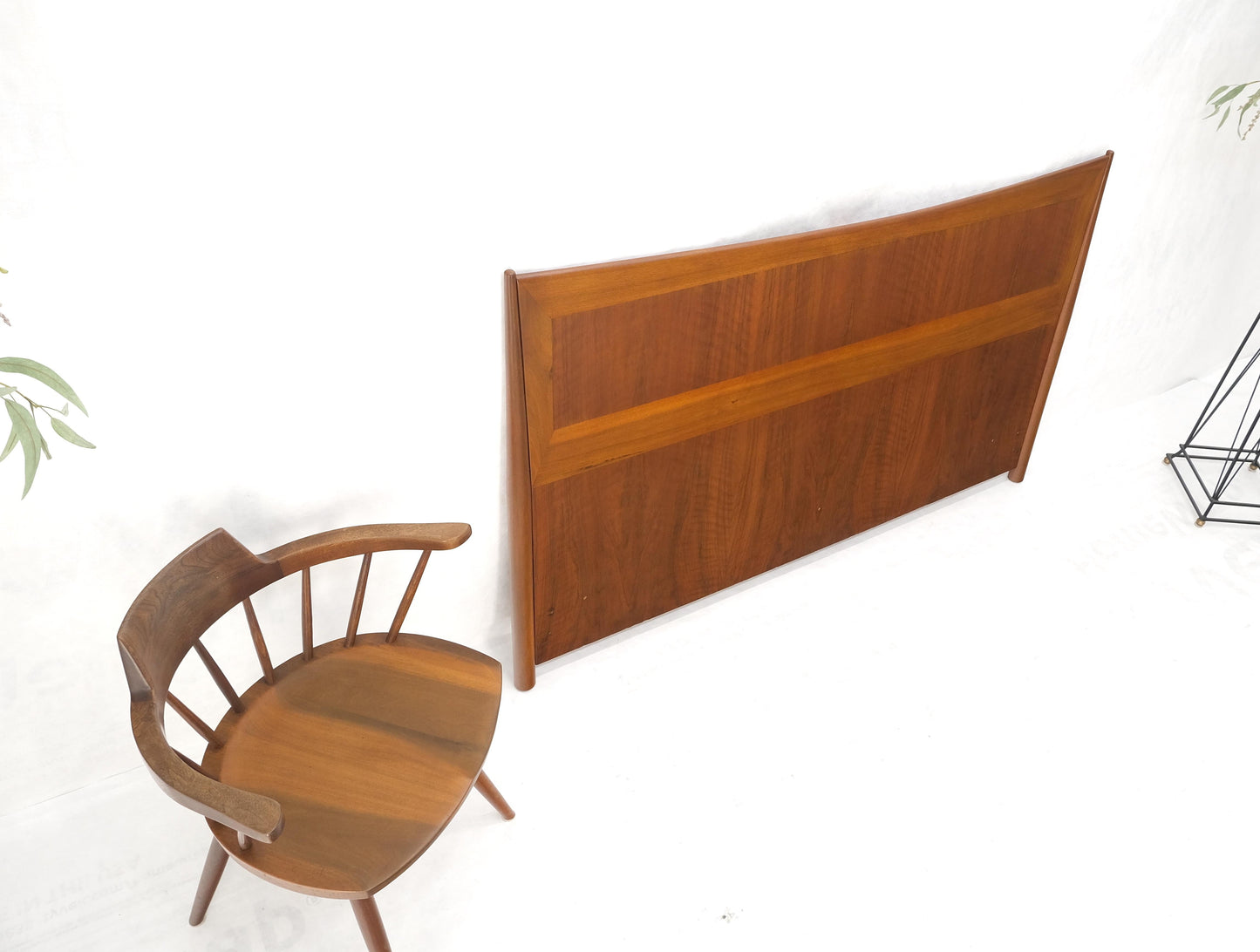 Mid Century American Modern Drexel Walnut Queen Size Bed Headboard MINT!