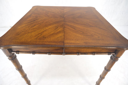 EstablishedLines Faux Bamboo Compact Dining 34x34 Game Table 1 Leaf  4 Chairs Set MINT!