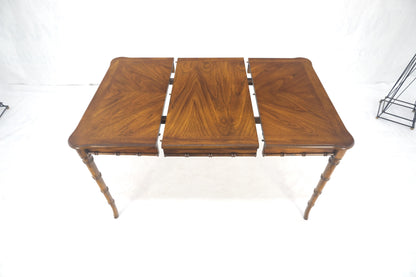 EstablishedLines Faux Bamboo Compact Dining 34x34 Game Table 1 Leaf  4 Chairs Set MINT!