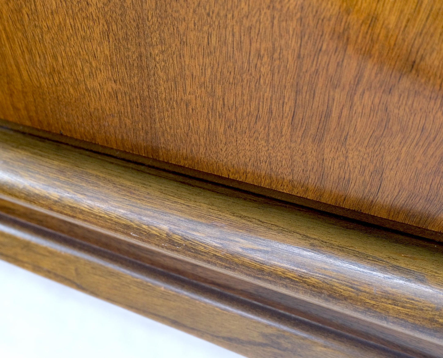 EstablishedLines Mid-Century Modern Sculpted Walnut 9 Diamond Front Drawers Dresser Mint