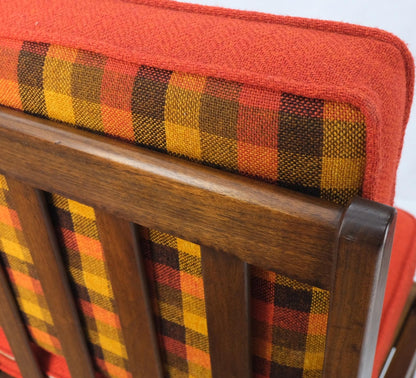 EstablishedLines Danish Mid-Century Modern Walnut Lounge Chair Settee Loveseat Couch Sofa Set