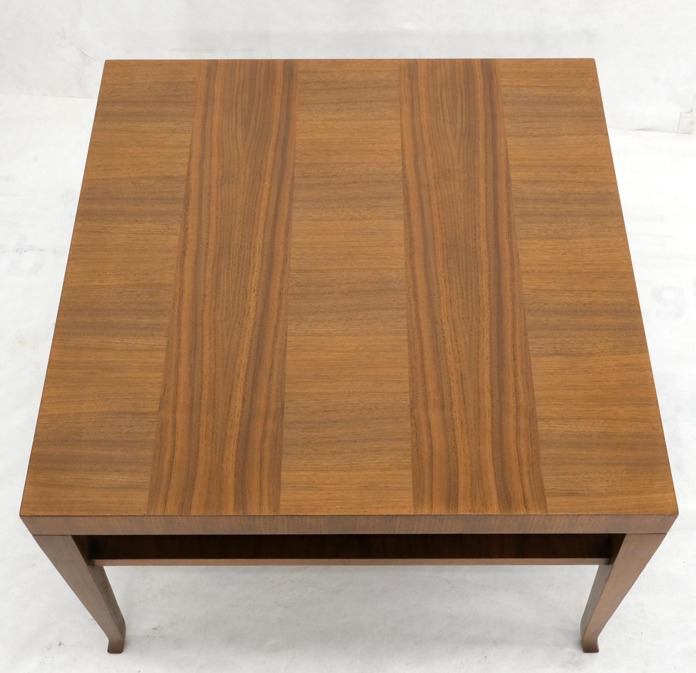 EstablishedLines Gibbings for Widdicomb Square Two Tier Walnut End Center Coffee Table