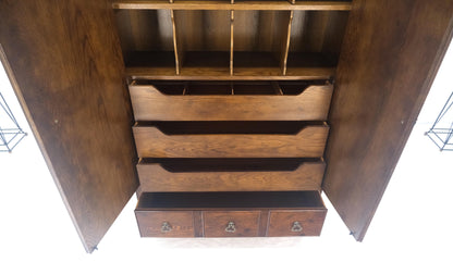 EstablishedLines Henredon Oak Linen Press Cupboard Chest of Drawers Armoire Lots of Storage MINT