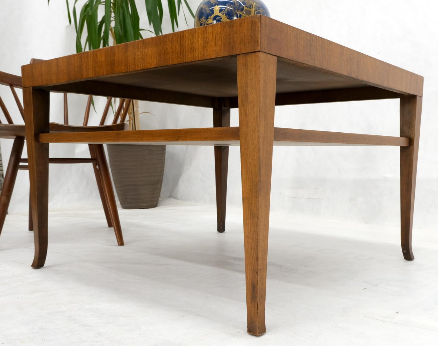 EstablishedLines Gibbings for Widdicomb Square Two Tier Walnut End Center Coffee Table