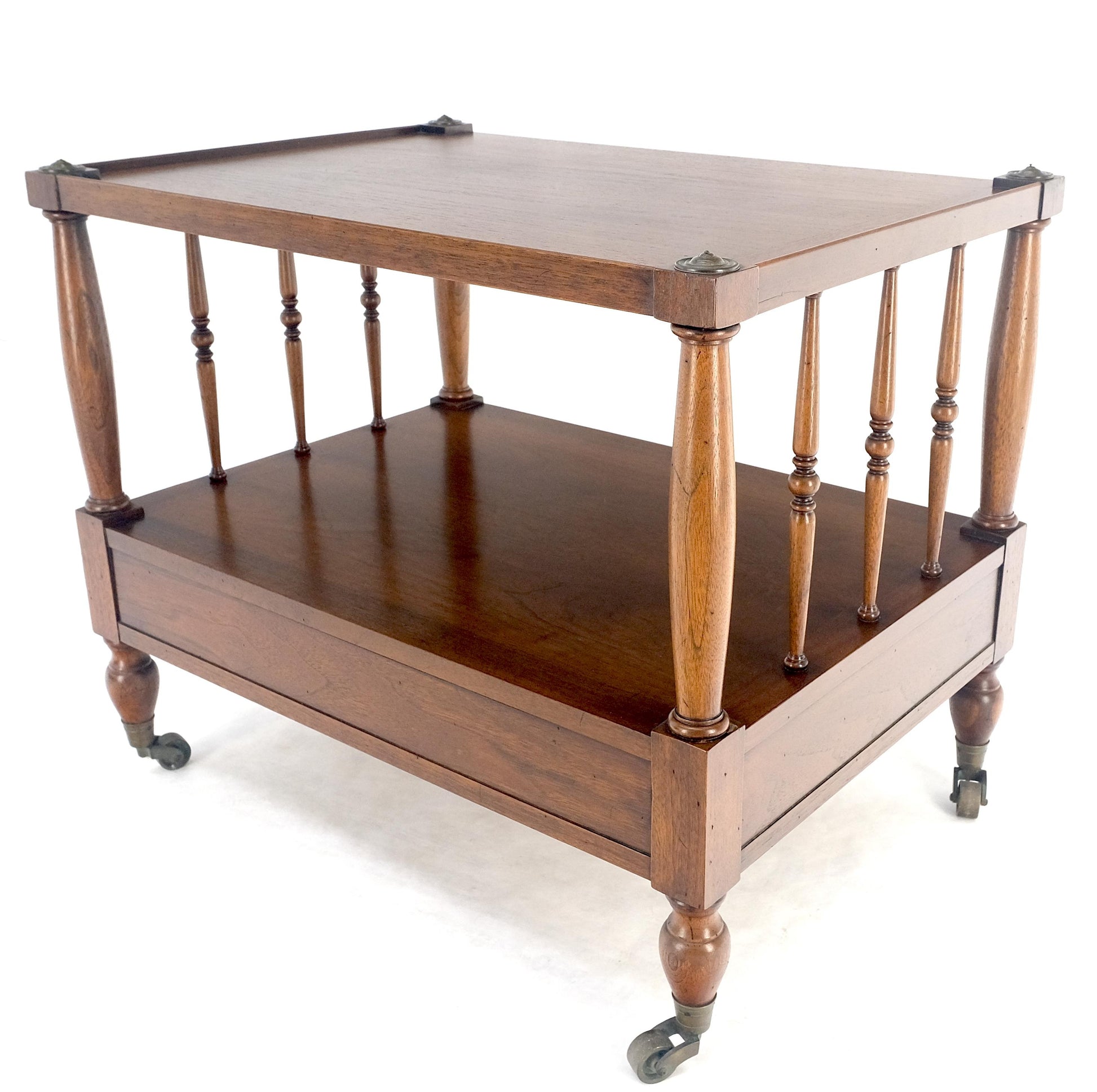 EstablishedLines Henredon Heritage One Drawer Drop Ring Pulls Walnut End Table Nightstand MINT