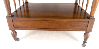 EstablishedLines Henredon Heritage One Drawer Drop Ring Pulls Walnut End Table Nightstand MINT