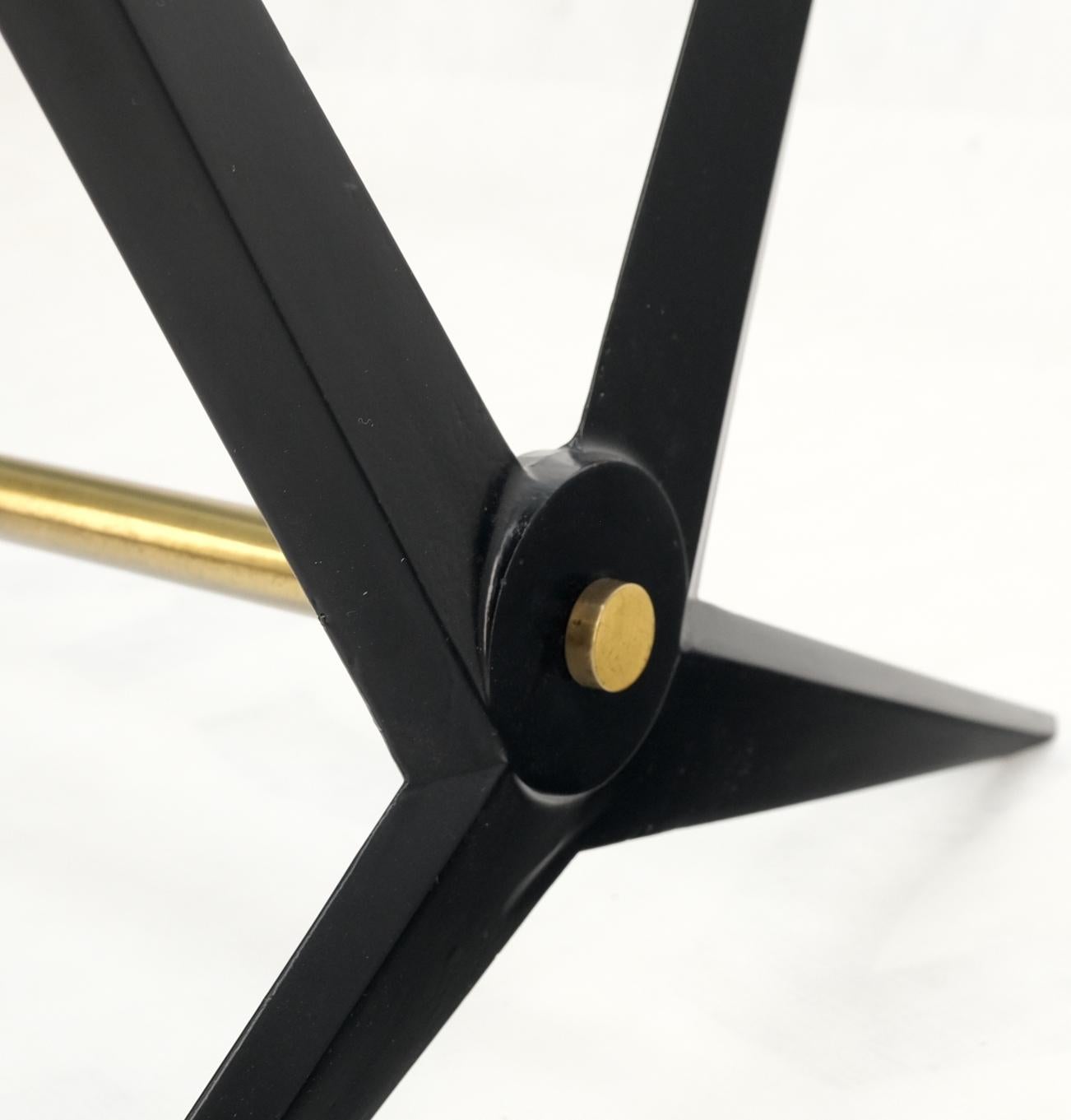 EstablishedLines Italian Mid-Century Modern Cast Metal & Brass Base Glass Rectangle Coffee Table