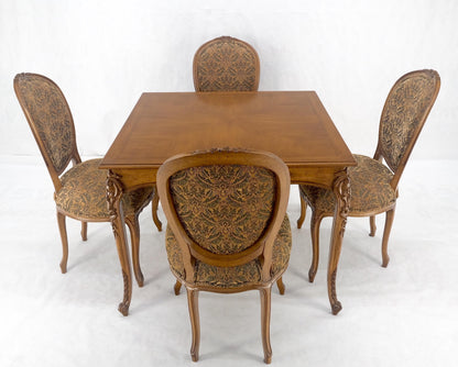 EstablishedLines Country French Carved Italian Two Drawers Dining Game Table 4 Chairs Set MINT!