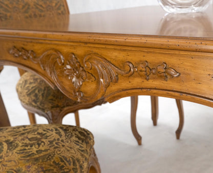 EstablishedLines Country French Carved Italian Two Drawers Dining Game Table 4 Chairs Set MINT!