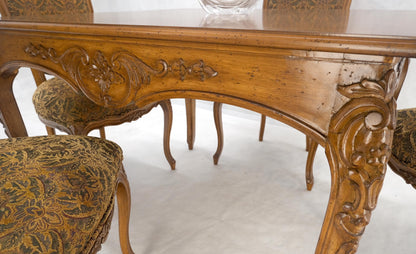 EstablishedLines Country French Carved Italian Two Drawers Dining Game Table 4 Chairs Set MINT!