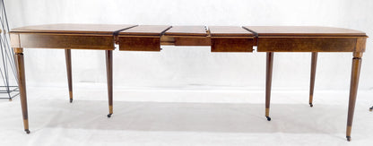 EstablishedLines French Art Deco Phenomenal Rosewood Pattern Compact Dining Table 3 Leaves MINT