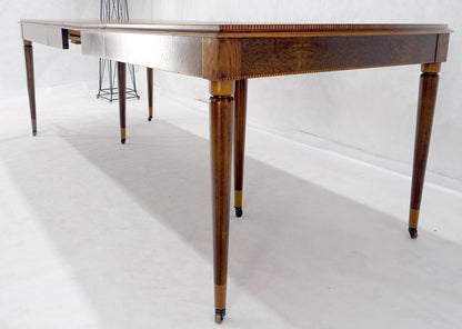 EstablishedLines French Art Deco Phenomenal Rosewood Pattern Compact Dining Table 3 Leaves MINT