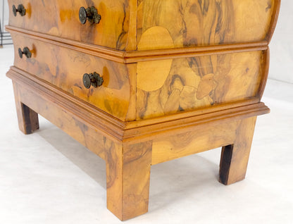EstablishedLines Lift Top Mirror Compartment "Stack ofBooks" 6 Drawers Italian Olive Wood Dresser