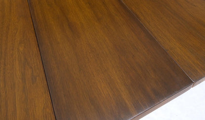 EstablishedLines American Walnut Danish Modern Style Boat Shape Dining Table w/ 3 Leaves Mint