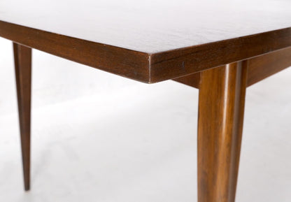 EstablishedLines American Walnut Danish Modern Style Boat Shape Dining Table w/ 3 Leaves Mint