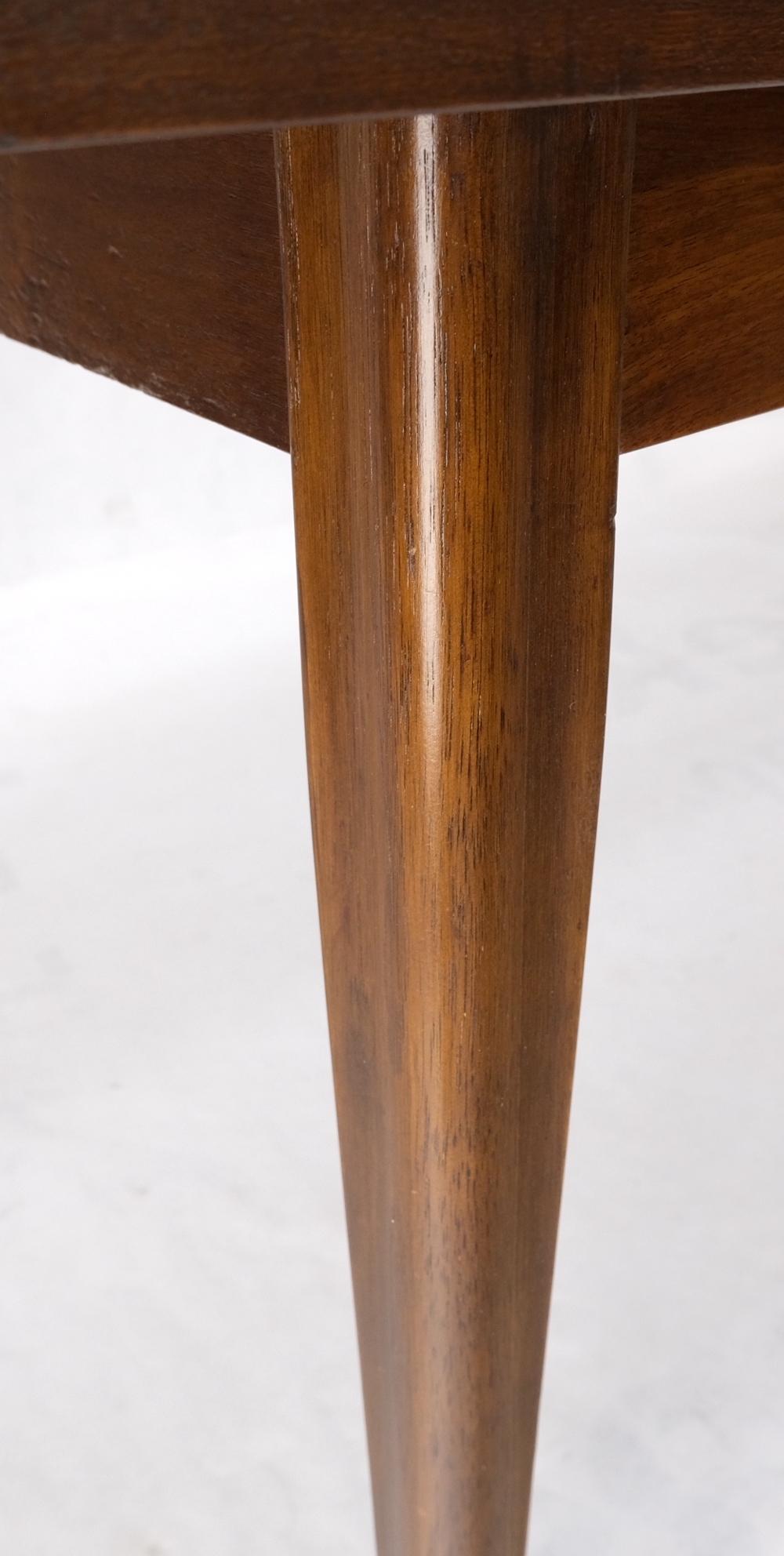 EstablishedLines American Walnut Danish Modern Style Boat Shape Dining Table w/ 3 Leaves Mint