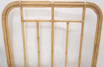 Bent Bamboo Rattan Headboard Footboard Queen Size Bed Mid Century MINT!