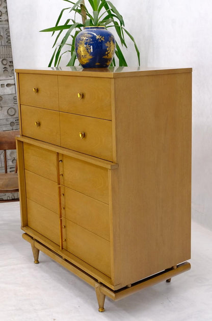 EstablishedLines Mid-Century Modern Floating Base 5 Drawers High Chest Dresser